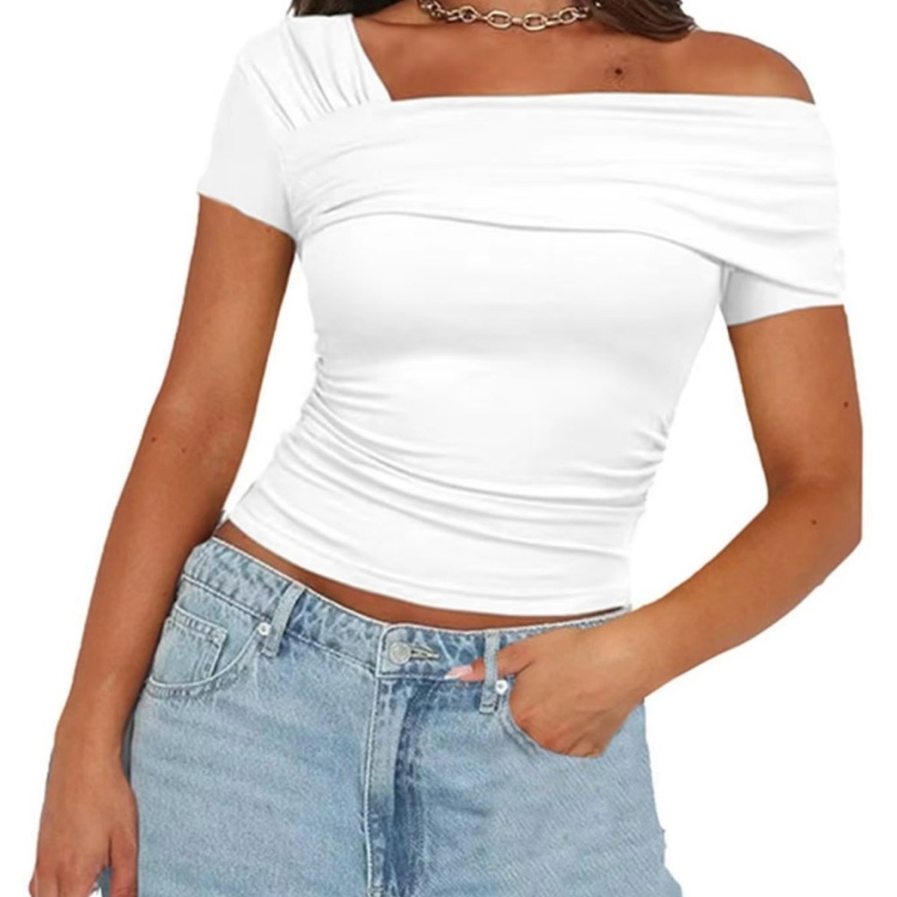 White off the shoulder